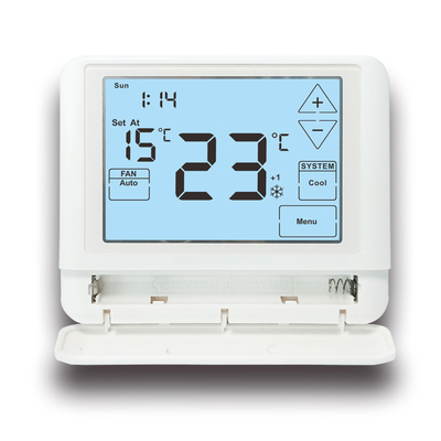 Powerful and Accurate HVAC Thermostat Power Supply 24VAC Or Battery 0.3KG Display Accuracy ±1℉ under 68℉