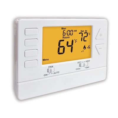 STN3021 Heat Pump 24V HVAC Riseem Thermostat 5.65 Sq.in. Display Size 1.5 Amp Load Rating All Terminals Combined