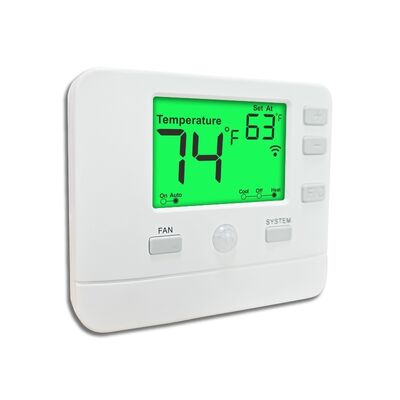 Power supply 50 60Hz Receiver 18 30 VAC NEC Class II HVAC PTAC RF Thermostat Wireless Operating Frequency 915MHZ Mounts On Wall Or Junction Box