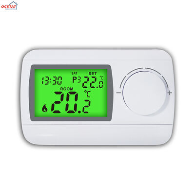 230V Heating and Cooling Digital Room Boiler Thermostats Offering 7 Day Programmable Scheduling Ideal for Energy Management Systems