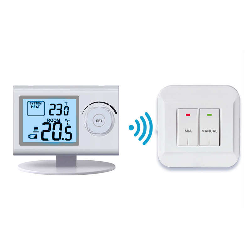 ห้องทำความร้อนไฟฟ้าที่ไม่สามารถตั้งโปรแกรมได้ Home Wireless Thermostat RF Room Thermostat