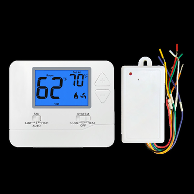 Riseem กันไฟ ABS ดิจิตอลไร้สาย ห้องไม่โปรแกรม PTAC เทอร์โมสแตต สําหรับระบบ HVAC