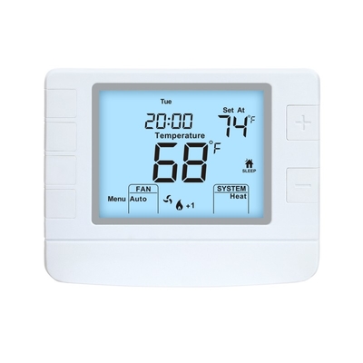 เทอร์โมสตัทอัจฉริยะสำหรับบ้านแบบตั้งโปรแกรมได้อิเล็กทรอนิกส์ 24V สำหรับเครื่องปรับอากาศ