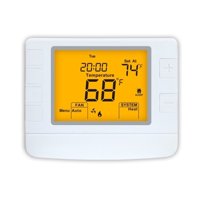 Riseem สีขาว ไดจิทัลความร้อน HVAC ห้อง 24V โทรมอสเตตบ้านด้วย 5/1/1 โปรแกรม