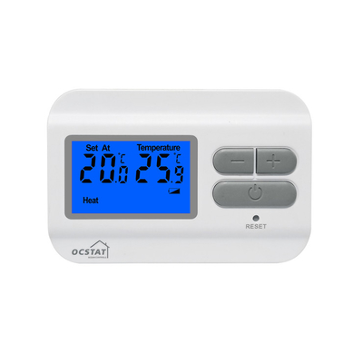 Riseem 868MHZ ABS Digital RF Thermostat สําหรับห้องทําความอบอุ่นและทําความเย็น หม้อแก๊ส จอแสดงไฟฟ้า LCD 230V ระบบควบคุมอุณหภูมิห้องทําความอบอุ่นดิจิตอล ไม่สามารถวางโปรแกรมได้