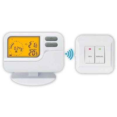 Riseem เครื่องปรับอากาศไร้สาย 230V RF ห้องพัก ธอร์โมสแตตโปรแกรมรายสัปดาห์