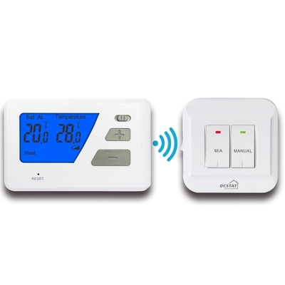 Riseem Blue Backlight RF Digital Non Programmable Thermostat สําหรับเครื่องปั่นที่มีตัวชี้ระดับต่ํา
