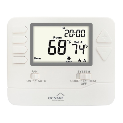 Riseem 230V อิเล็กทรอนิกส์ 7 วัน โปรแกรมได้ในบ้าน เทอร์โมสแตต ไฟหลังสีฟ้า สีที่กําหนดเอง