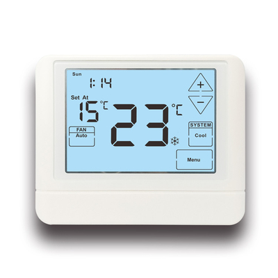 ห้องดิจิตอลในร่มแบบอิเล็กทรอนิกส์ที่ตั้งโปรแกรมได้ Home Thermostat ความแม่นยำในการแสดงผล 0.5°C หรือ 1°F