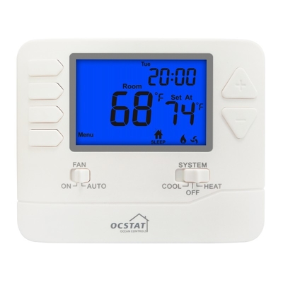 Riseem 1 Heat / 1 Cool 24V โปรแกรม AC Home Thermostat กับระบบ HVAC