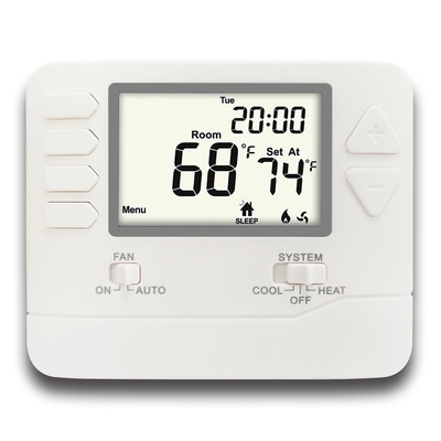 Riseem 2 Heat / 2 Cool 24V HVAC โปรแกรมห้องเทอร์มาสตาร์สําหรับระบบทําความร้อนและทําความเย็น