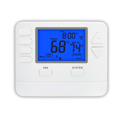 Riseem WiFi ทํางานกับ Alexa ABS 24V LCD HVAC ดิจิตอล 7 วัน ปรับปรุงการควบคุม WiFi Home Thermostat สําหรับระบบ HVAC