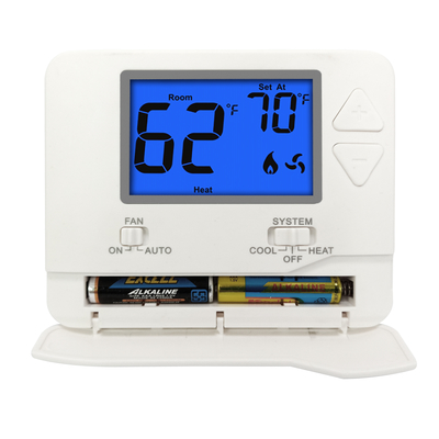 ไฟหลัง LCD ที่ไม่สามารถโปรแกรมได้ ระยะเดียว 24V HVAC Home Thermostat