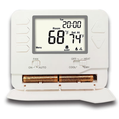 เทอร์โมสตัทแบบตั้งโปรแกรมได้สำหรับปั๊มความร้อน 24V 2H1C พร้อมจอแสดงผล LCD