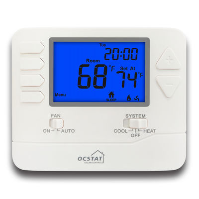 OCSTAT เทอร์โมสตัทดิจิตอลแบบมีสายตั้งโปรแกรมได้ 24V สำหรับประหยัดพลังงานสำหรับทำความร้อน/ความเย็น