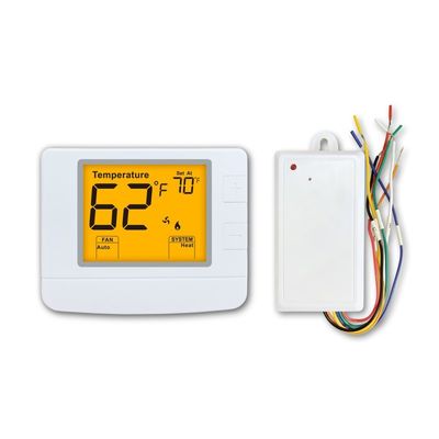 2*AAA แบตเตอรี่ทํางานไร้สาย RF WIFI PTAC เทอร์โมสแตตสําหรับการควบคุมอุณหภูมิแบบปกติหรือปั๊มความร้อน