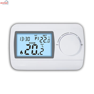 เทอร์โมสตัทแบบมีสายสำหรับห้องหม้อต้ม 230V 7 วัน ให้การตรวจสอบและควบคุมอุณหภูมิที่แม่นยำเพื่อรองรับการทำความร้อนในห้องหม้อต้มและการประหยัดพลังงาน