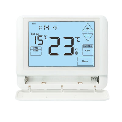 24V Wired Programmable Heat Pump Thermostat Providing 5 Minutes Compressor Delay Protection Engineered For HVAC Scheduling