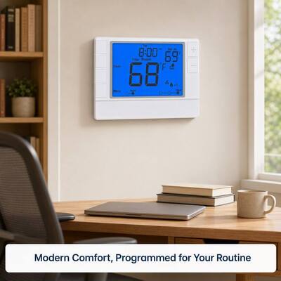 Coiiwsei Blue LCD Display เครื่องควบคุมอุณหภูมิแบบฉลาดสําหรับภายในโรงแรมและบ้าน