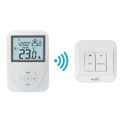 Riseem 230V 7 วัน โปรแกรมได้ หม้อแก๊สสีขาว เทอร์โมสแตต พร้อมจอ LCD ดิจิตอล