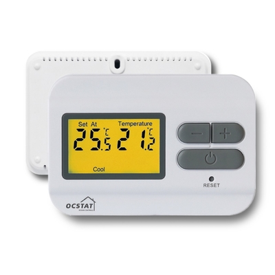 230V Omron รีเลย์เทอร์โมสตัทห้องแบบมีสายสากลพร้อมปุ่มกด