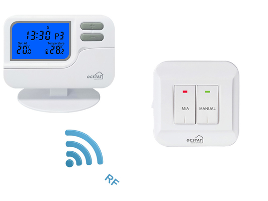 Riseem White Shell แบตเตอรี่ ห้องดิจิตอล โปรแกรมเทอร์มอสเตต 7 วัน ด้วยระบบ HVAC