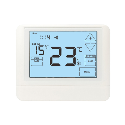 24 โวลต์ Wifi 7 วันหรือ 5/1/1 เทอร์โมห้องพักแม่นยำโปรแกรม± 1 ° C ล็อคปุ่มกด