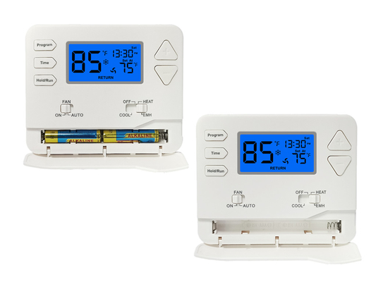 เทอร์โมสแตตปั๊มความร้อน พร้อมจอจอ LCD ใหญ่แบบดิจิตอล ไม่สามารถเขียนโปรแกรมได้ ระบบไฟฟ้าหรือก๊าซหลายระยะ