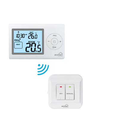 Riseem โปรแกรม Wireless RF WiFi Room TUYA เทอร์โมสแตตสําหรับไบเลอร์
