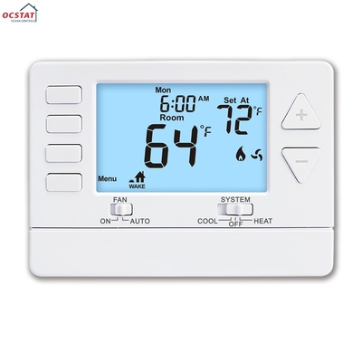Riseem 24V LCD ดิจิตอล 1 ความร้อน 1 เย็น โรงแรมมีสาย โทรศัพท์บ้านสําหรับเครื่องปรับอากาศ OEM